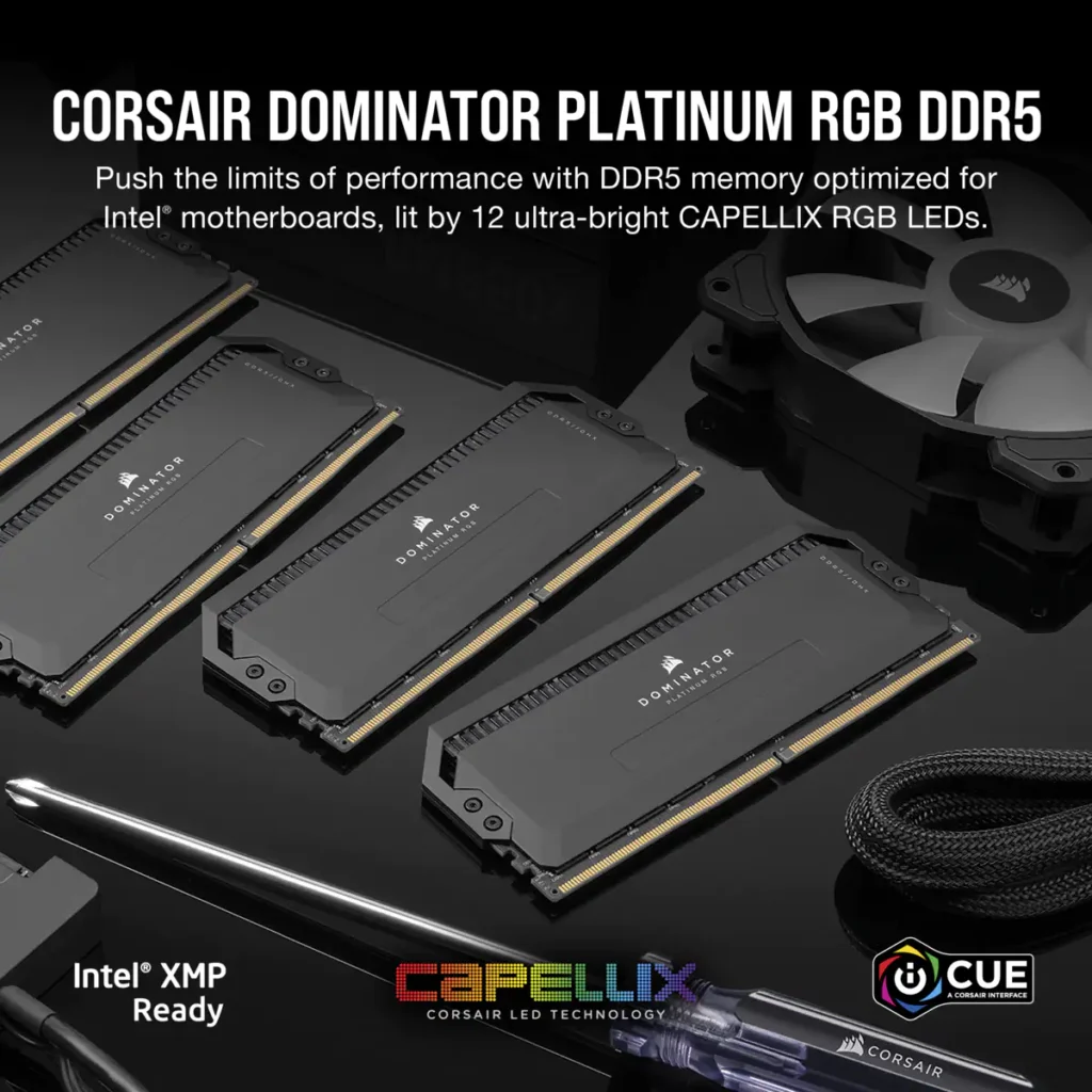 Corsair Dominator Platinum 32Gb(2x16Gb) Ddr5 Rgb Dram 7000Mhz CL34 Desktop Ram (CMT32GX5M2X7000C34) - Image 4