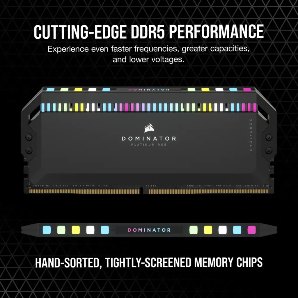 Corsair Dominator Platinum 32Gb(2x16Gb) Ddr5 Rgb Dram 7000Mhz CL34 Desktop Ram (CMT32GX5M2X7000C34) - Image 3
