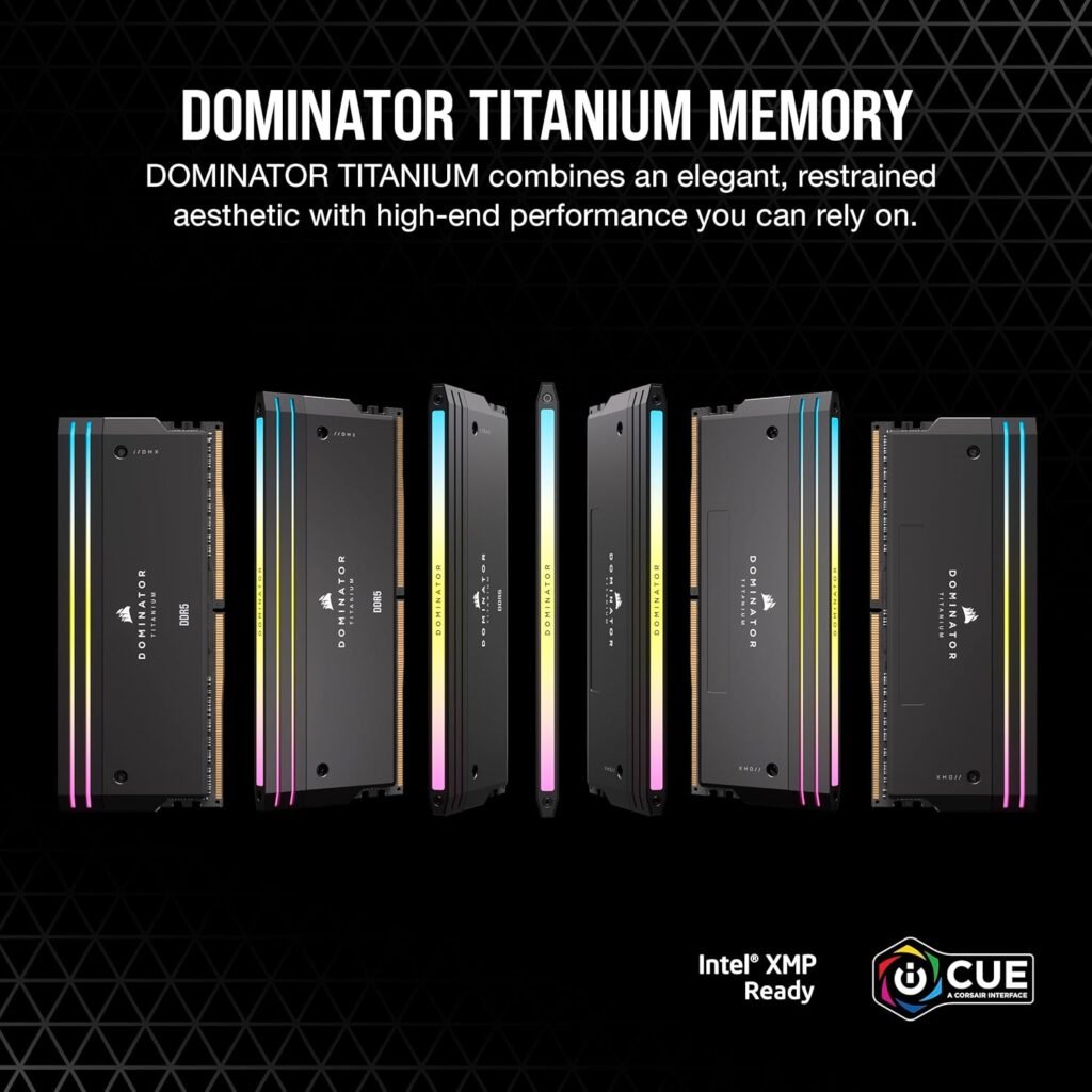 Corsair Dominator Titanium RGB 96Gb (2x48Gb) DDR5 6400Mhz CL32 Desktop RAM Black (CMP96GX5M2B6400C32) - Image 6