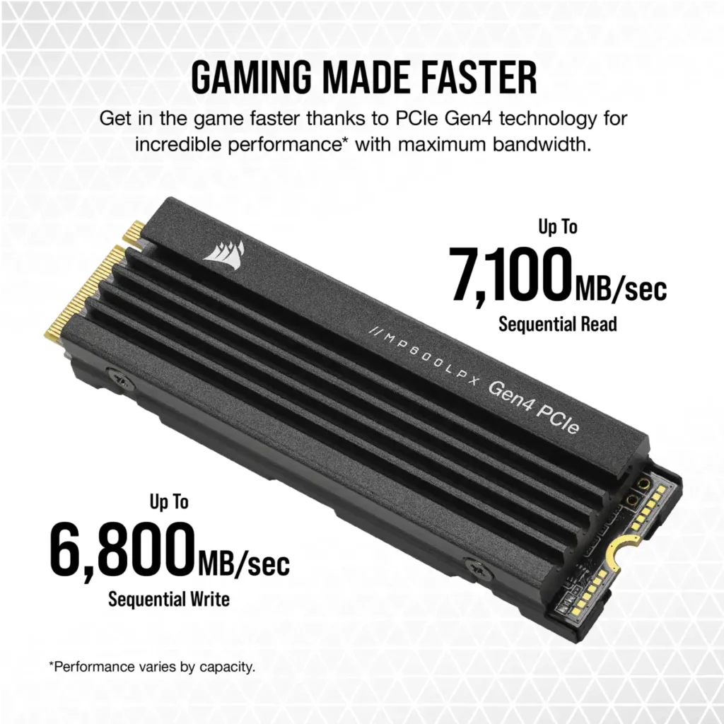 Corsair Mp600 Pro Lpx 4Tb Pcie Gen4 Nvme M.2 Internal Ssd (CSSD-F4000GBMP600PLP) - Image 3
