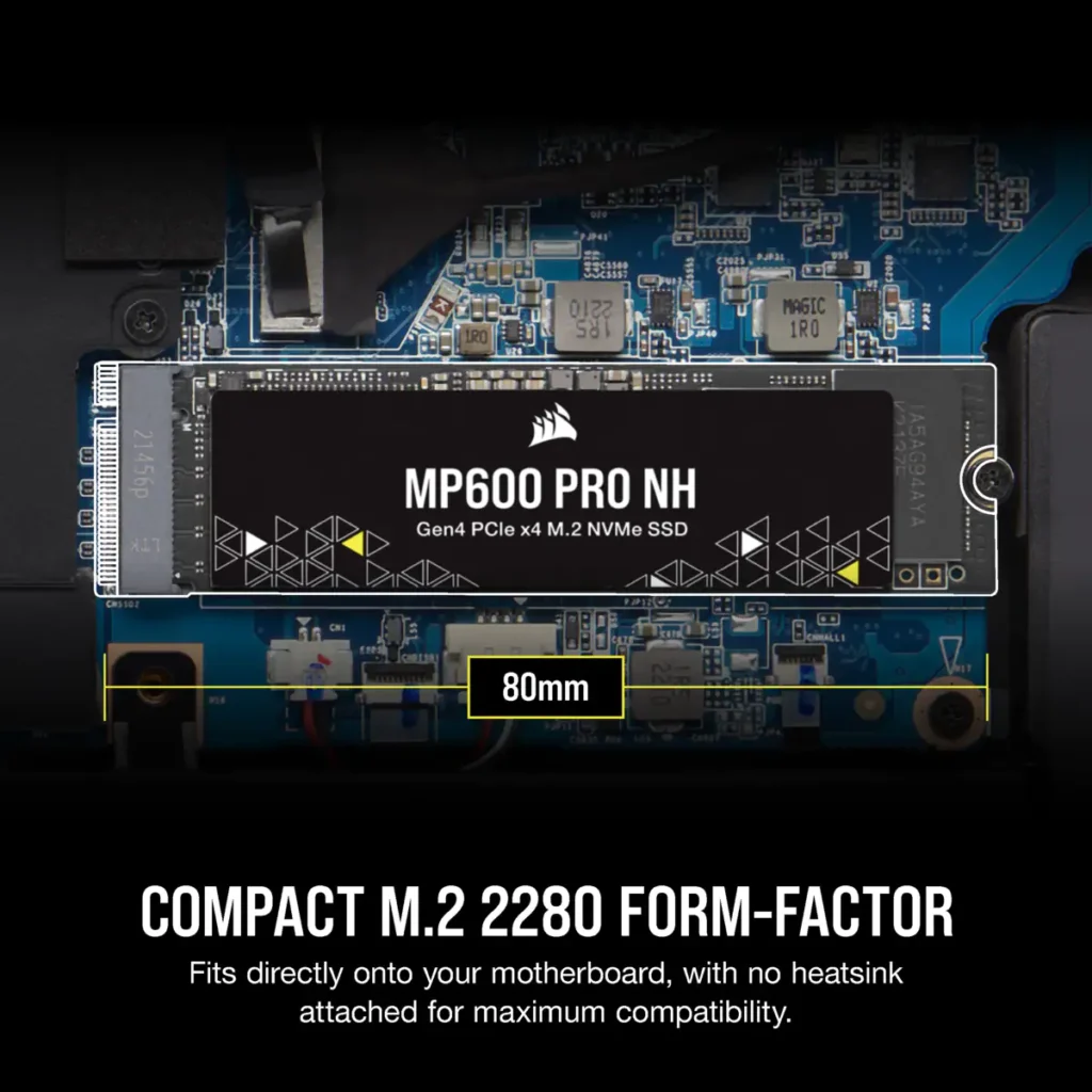 Corsair Mp600 Pro NH 1TB Pcie Gen4 Nvme M.2 Internal Ssd (CSSD-F1000GBMP600PNH) - Image 2