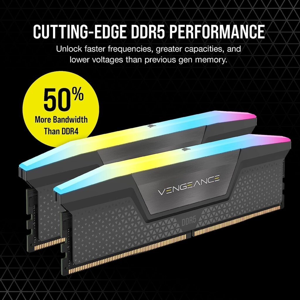 Corsair Vengeance Rgb 64Gb Ddr5 (2x32Gb) 5600Mhz CL40 Desktop Ram Gray (CMH64GX5M2B5600Z40K) - Image 5
