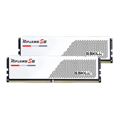GSkill Ripjaws S5 32Gb (16Gbx2) Ddr5 6000Mhz Desktop Ram (Matte White) (F5-6000J3040F16GX2-RS5W)