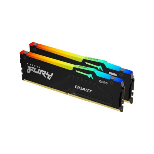 Kingston Fury Beast RGB 32GB (2x16GB) 6000MHz DDR5 CL30 Desktop RAM Black (KF560C30BBEAK2-32)