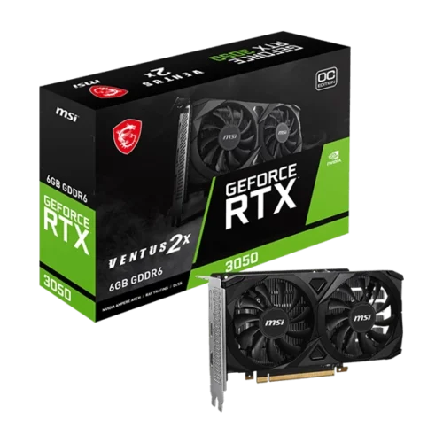 Msi Rtx 3050 Ventus 2X Oc 6Gb Graphics Card (RTX-3050-VENTUS-2X-6G-OC)