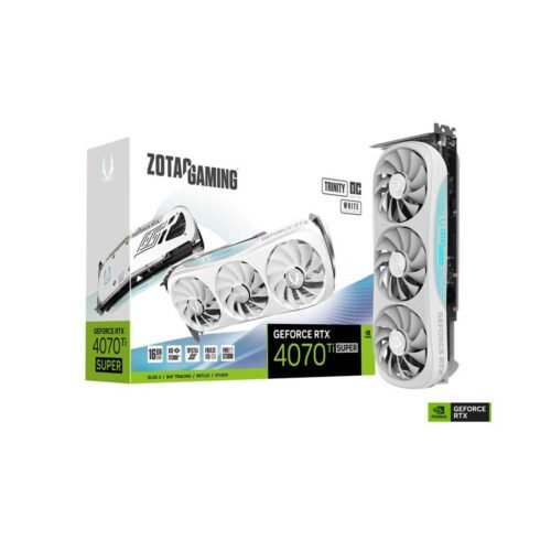 Zotac Rtx 4070 Ti Super Trinity Oc White Edition 16Gb Gddr6X Graphics Card (ZT-D40730Q-10P)