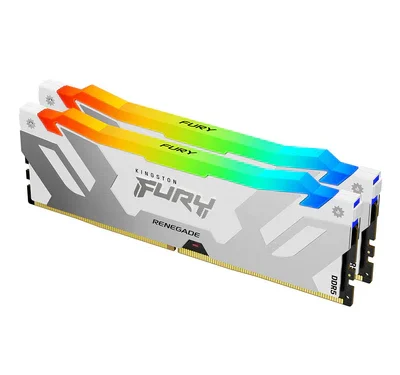 Kingston Fury Renegade Rgb 64Gb (32Gbx2) Ddr5 6000Mhz Desktop Ram Silver / White (KF560C32RWAK2-64)